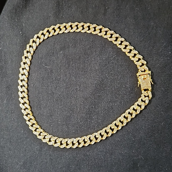 Brand New Golden Bling Bling Cuban Link Decorative Dog Collar - Picture 2 of 9